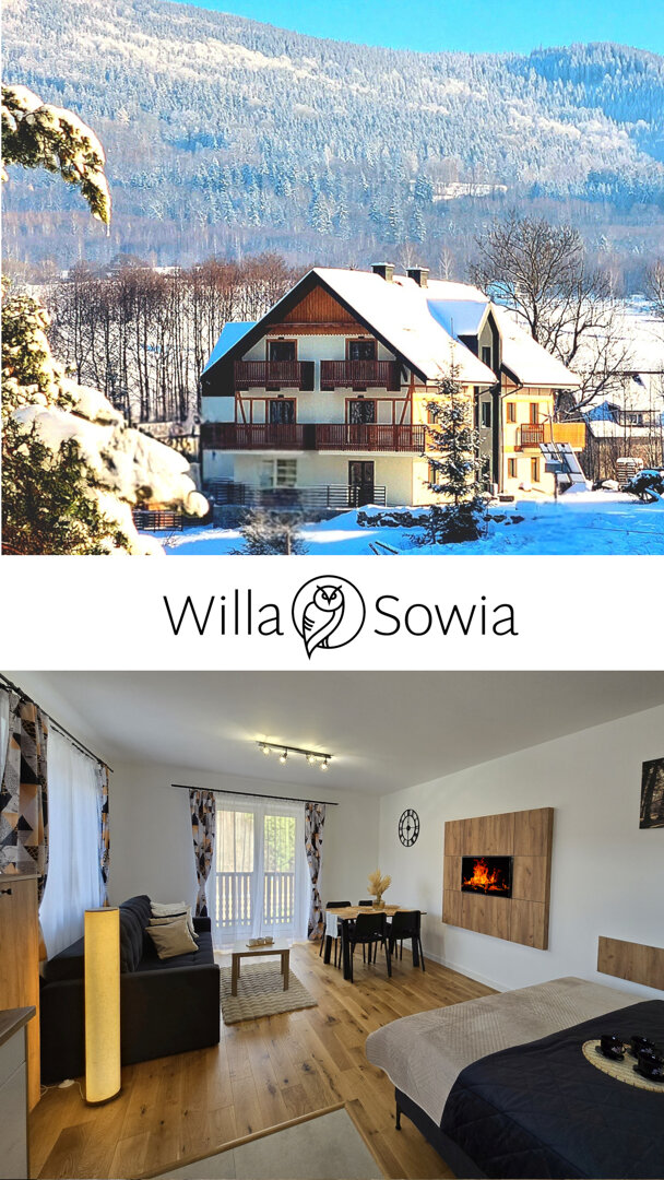 Apartament z dużym balkonem na 1 piętrze z pięknym widokiem na g&oacute;ry